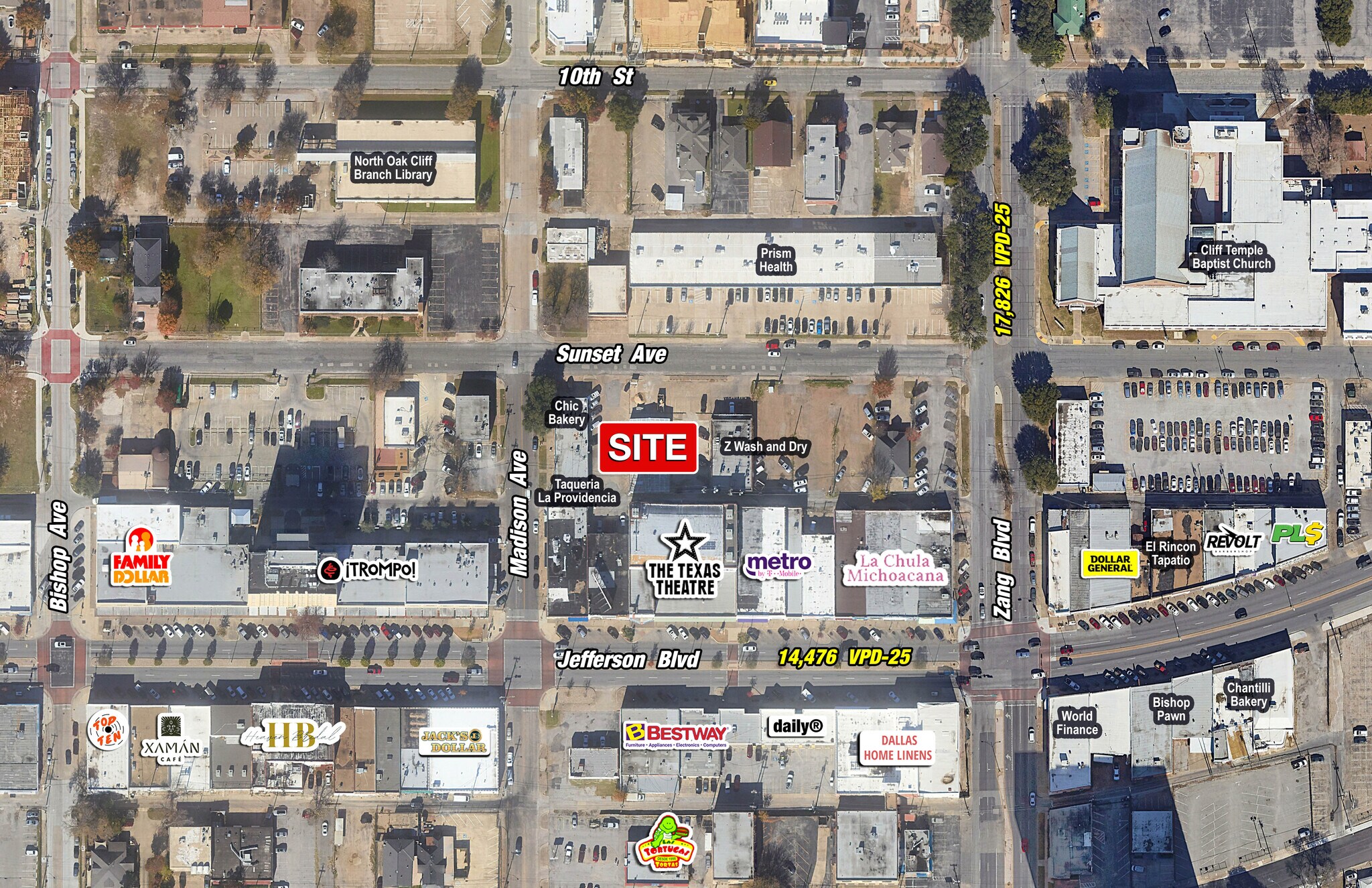 224 Sunset Ave, Dallas, TX for sale Aerial- Image 1 of 3