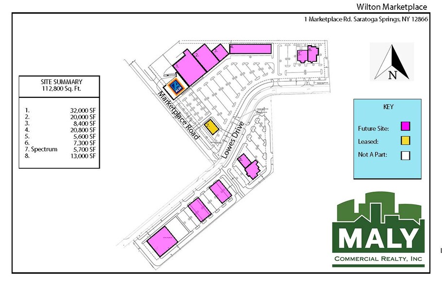 1 Marketplace Rd, Saratoga Springs, NY à louer - Plan de site - Image 1 de 2