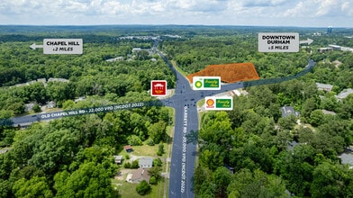4138 & 4142 Old Chapel Hill Rd, Durham, NC - Aérien  Vue de la carte - Image1