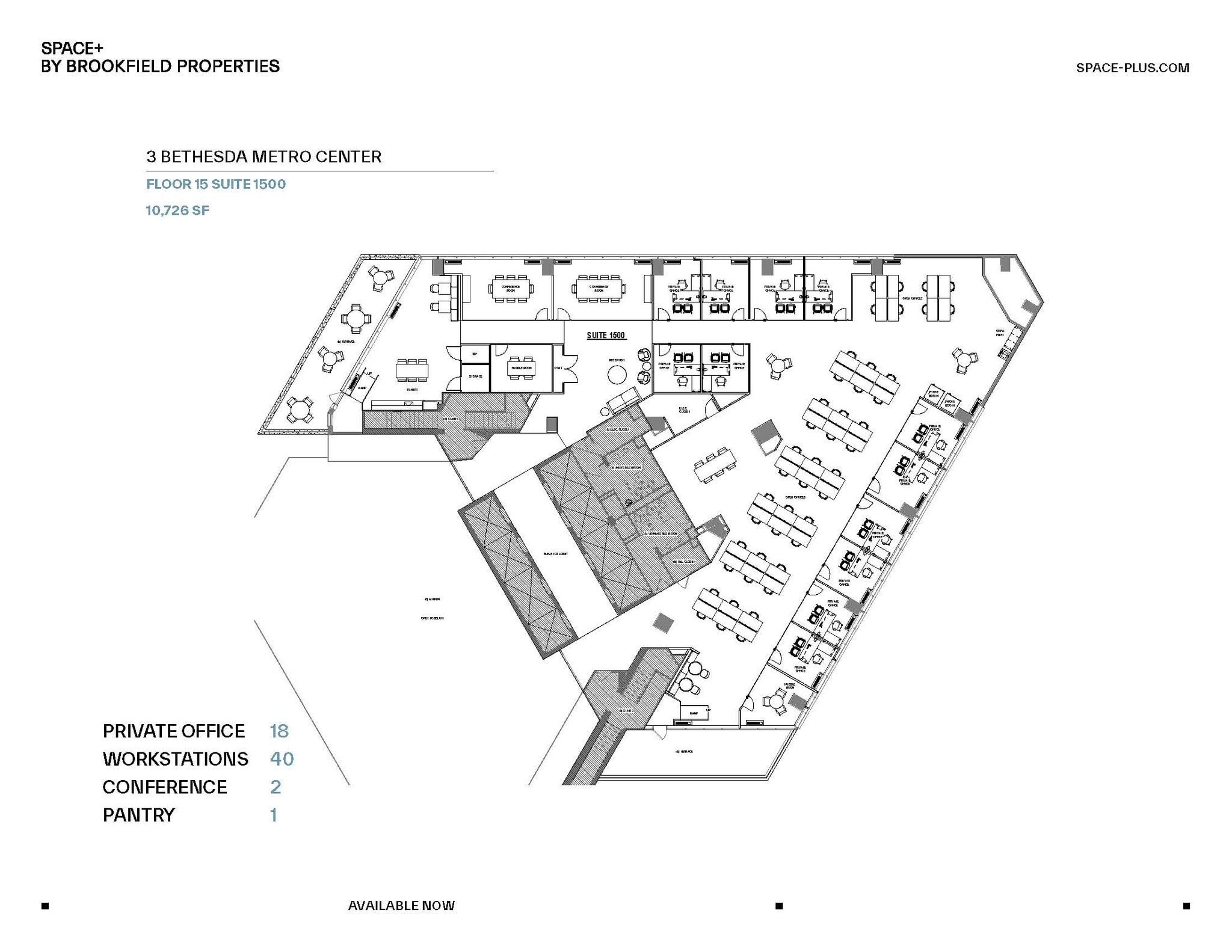 3 Bethesda Metro Center, Bethesda, MD for lease Floor Plan- Image 1 of 1