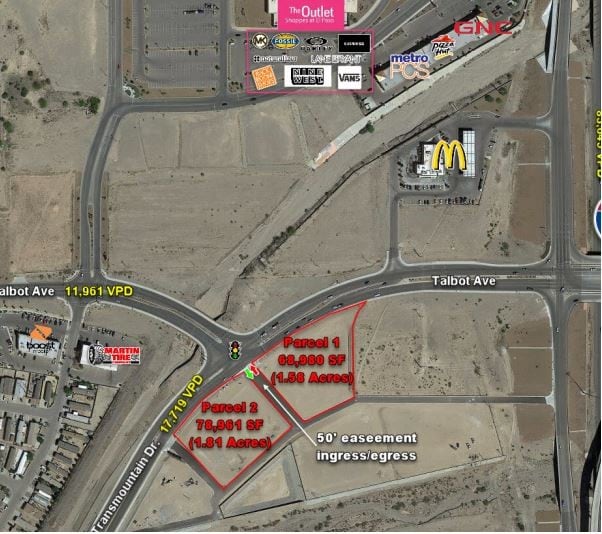 TALBOT & SEQ SPUR 16 Hwy, El Paso, TX for lease - Plat Map - Image 1 of 2