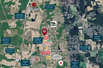 W Dupree St, Angier, NC - Aerial  map view
