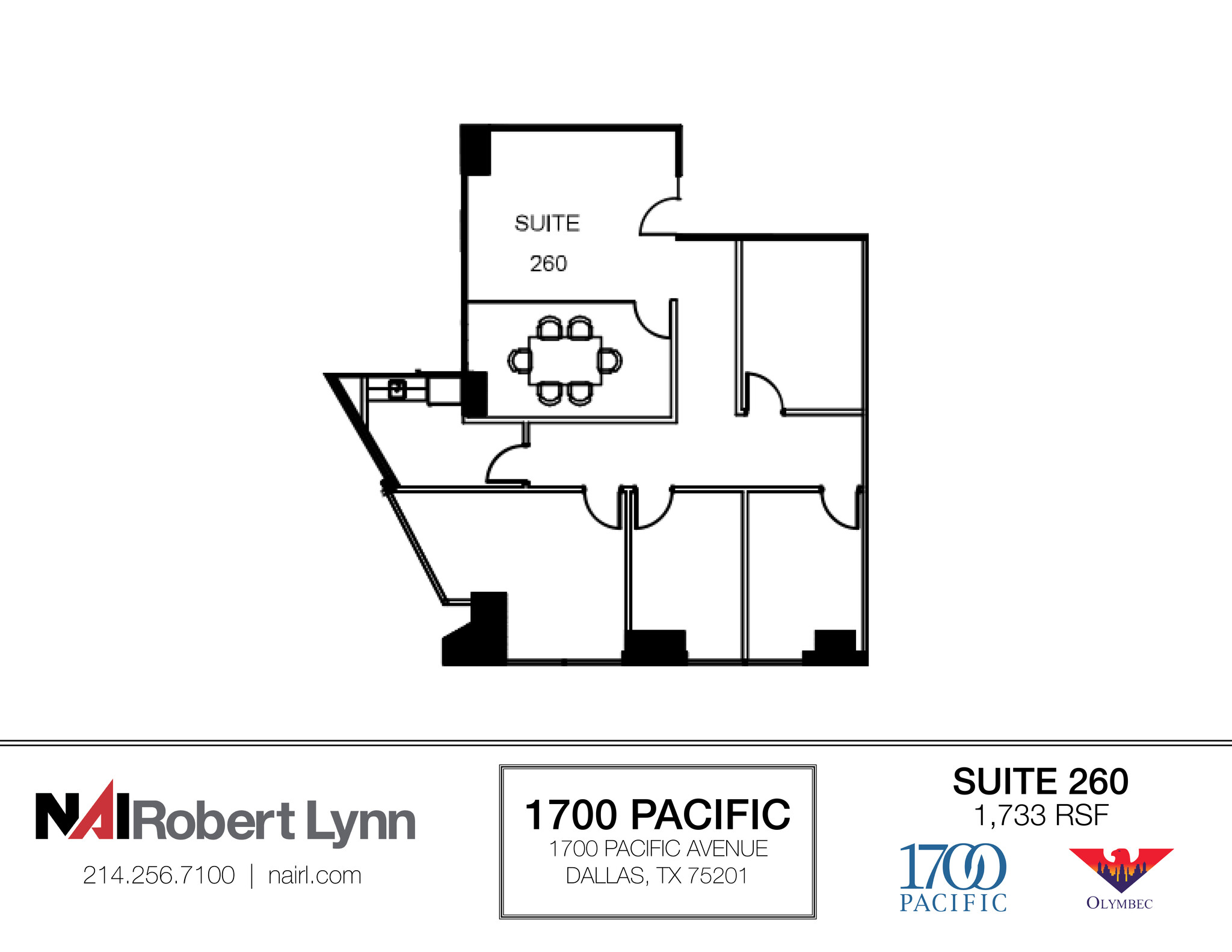 1700 Pacific Ave, Dallas, TX à louer Plan d  tage- Image 1 de 2