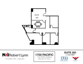 1700 Pacific Ave, Dallas, TX à louer Plan d  tage- Image 1 de 2