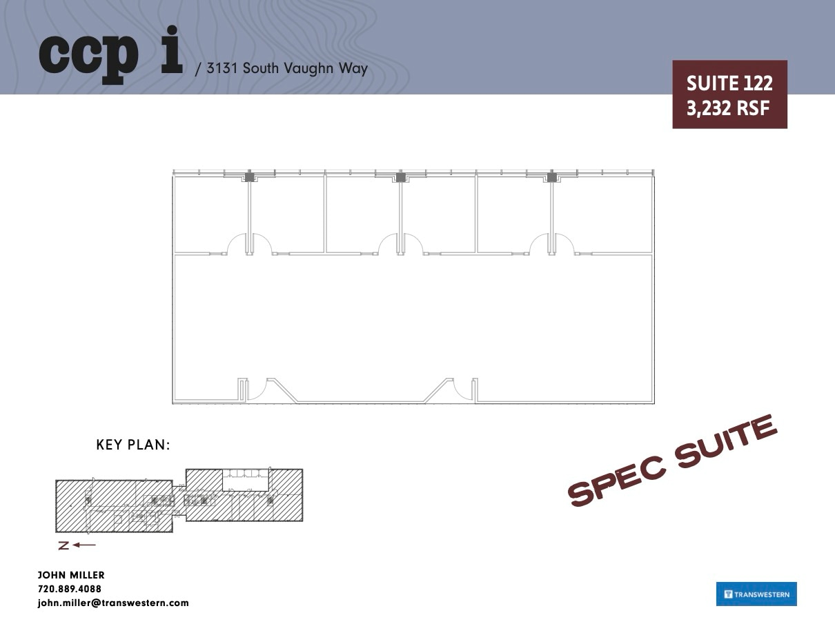 3131 S Vaughn Way, Aurora, CO for lease Floor Plan- Image 1 of 2