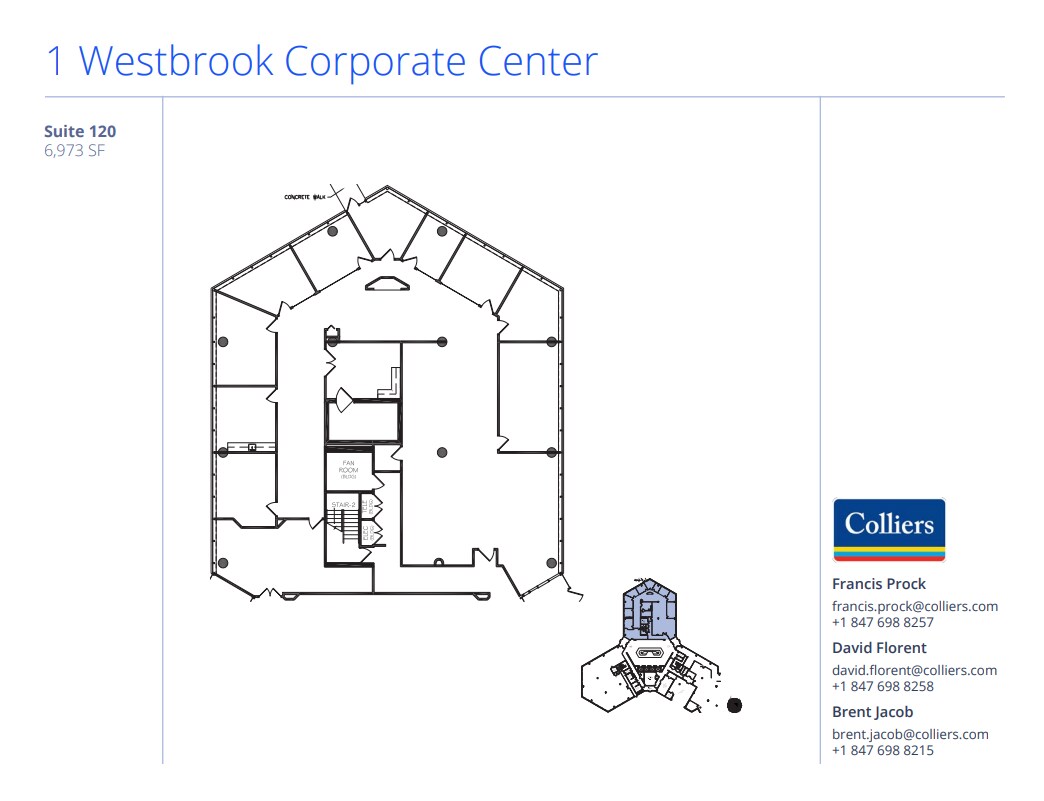 1 Westbrook Corporate Ctr, Westchester, IL for lease Floor Plan- Image 1 of 1
