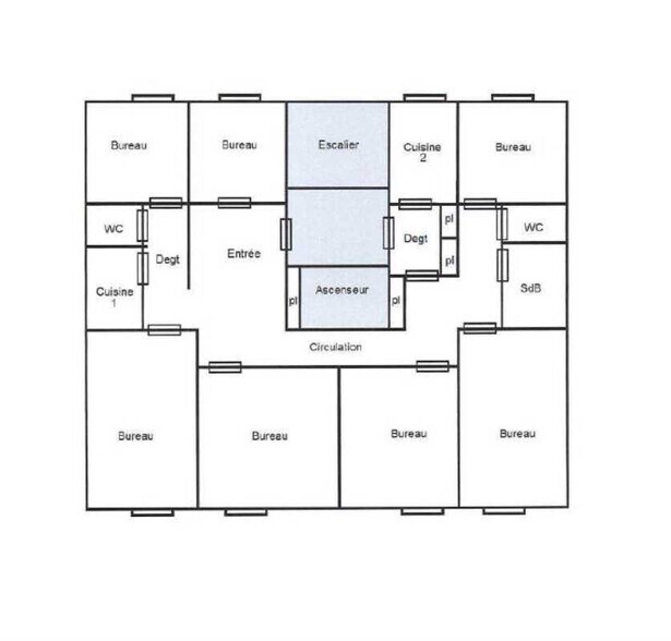 Bureau dans Neuilly-sur-Seine à louer - Plan d’étage - Image 3 de 10