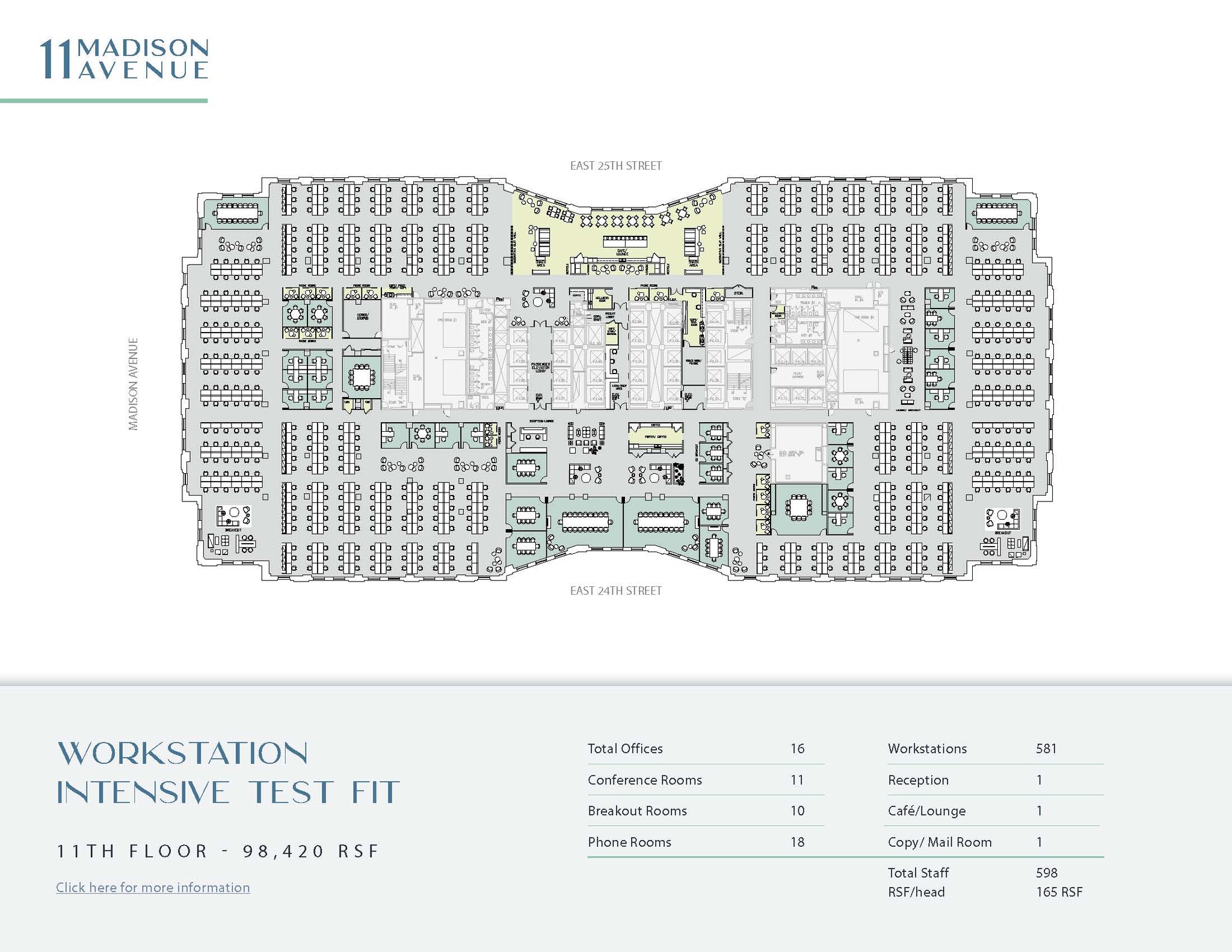11 Madison Ave, New York, NY à louer Plan d’étage- Image 1 de 4