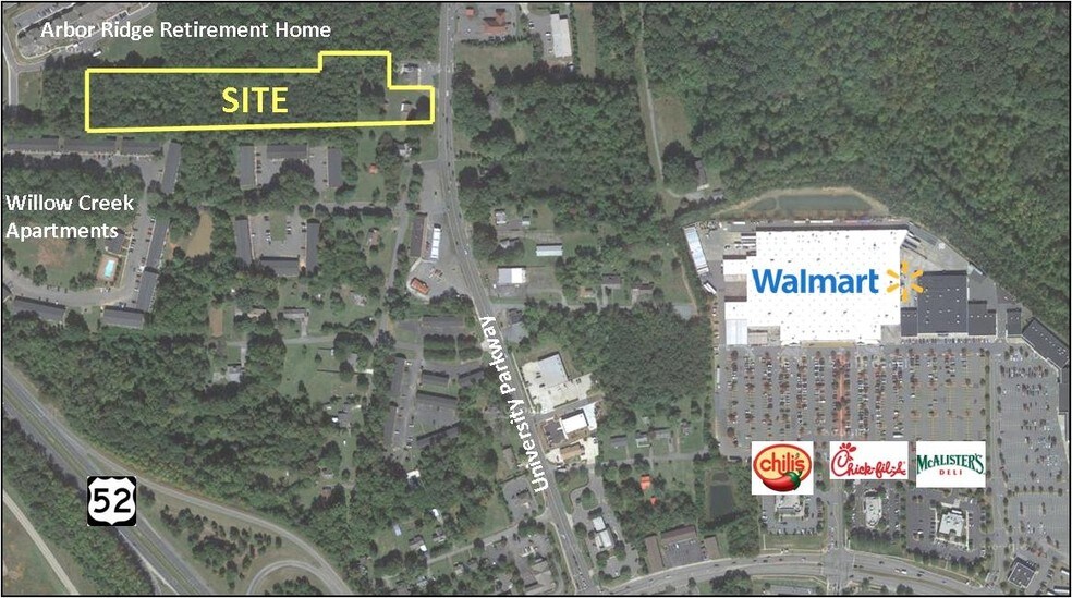 6136 University Pky, Winston-Salem, NC à vendre - Aérien - Image 2 de 3