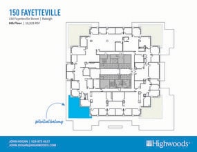 150 Fayetteville St, Raleigh, NC à louer Plan d’étage- Image 2 de 2