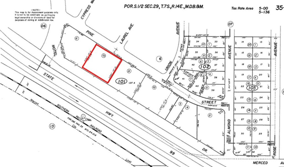 975 Motel Dr, Merced, CA à vendre - Plan cadastral - Image 2 de 4