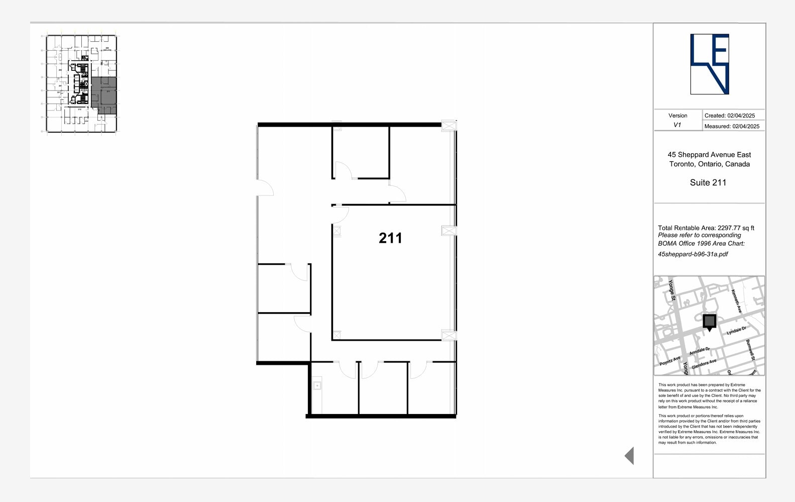 45 Sheppard Ave E, Toronto, ON for lease Floor Plan- Image 1 of 1