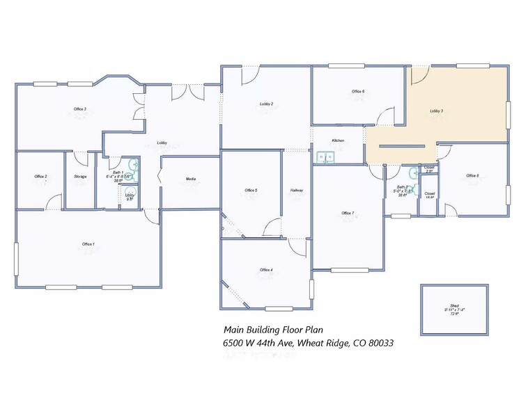 6500 W 44th Ave, Wheat Ridge, CO à vendre - Plan d’étage - Image 2 de 8