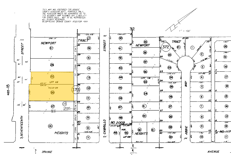 474 E 17th St, Costa Mesa, CA à vendre - Plan cadastral - Image 1 de 1