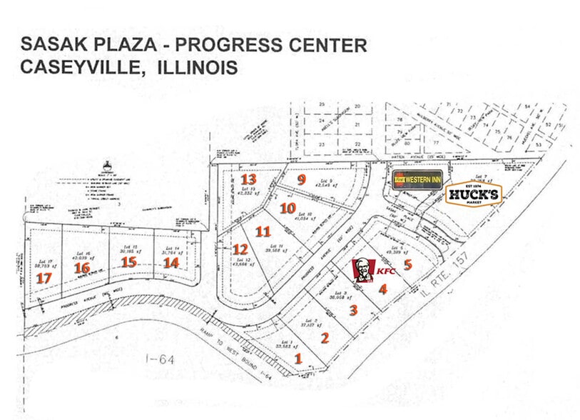 NW Quadrant of I-64 and IL-157, Caseyville, IL for lease - Site Plan - Image 2 of 3
