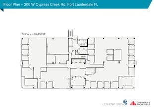 200 W Cypress Creek Rd, Fort Lauderdale, FL à louer Plan de site- Image 1 de 2