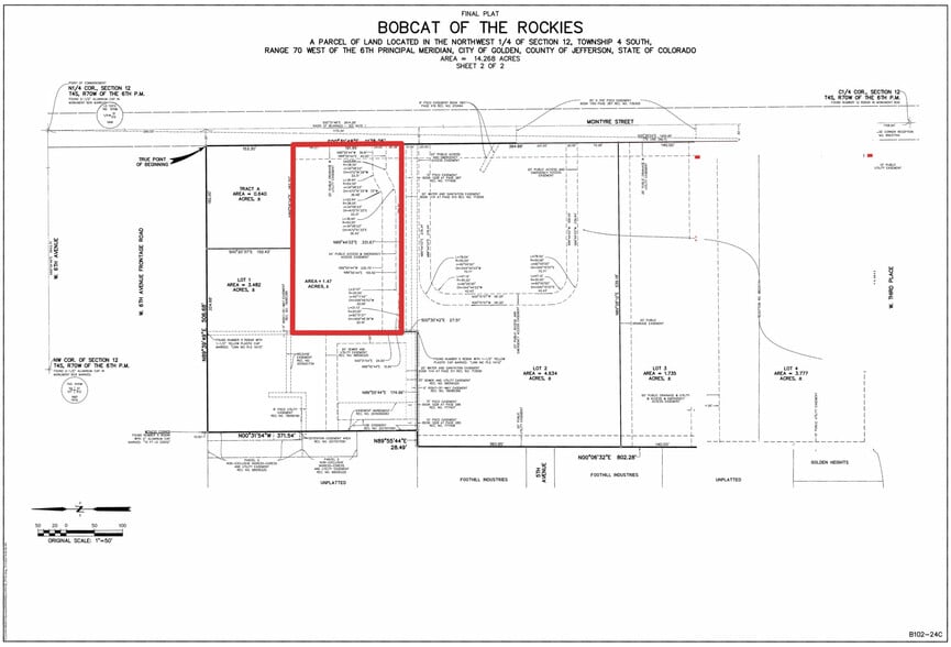 McIntyre St & W 3rd Place, Golden, CO for sale - Plat Map - Image 2 of 6