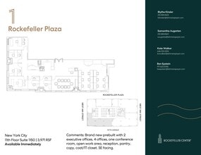 1 Rockefeller Plaza, New York, NY for lease Floor Plan- Image 1 of 10