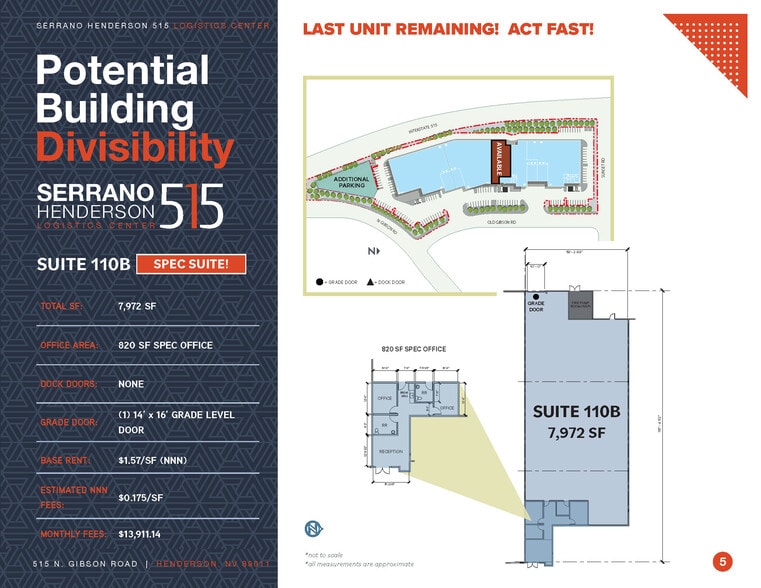 515 N Gibson Rd, Henderson, NV à louer - Plan d’étage - Image 3 de 3