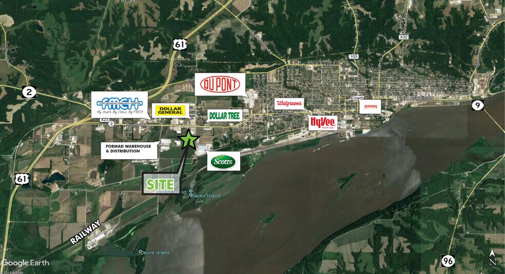 4810 Avenue O, Fort Madison, IA à vendre - Aérien - Image 2 de 2