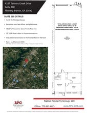 4187 Tanners Creek Dr, Flowery Branch, GA à louer Plan d’étage- Image 2 de 3