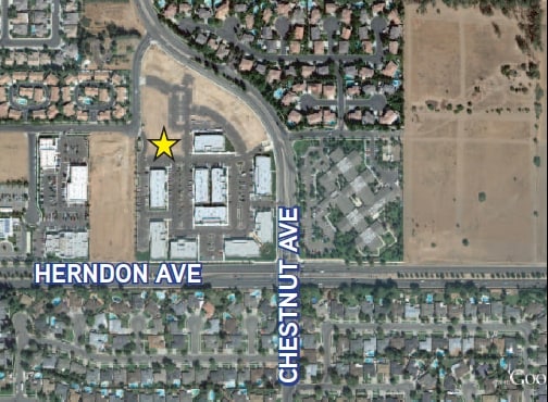 7105 N Chestnut Ave, Fresno, CA for sale - Aerial - Image 2 of 4