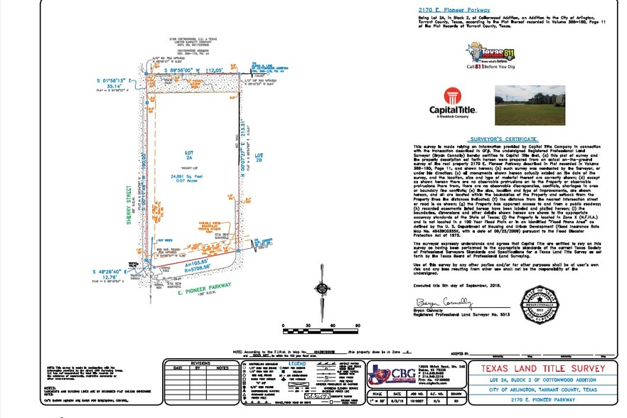 2170 E Pioneer Pky, Arlington, TX à vendre - Plan de site - Image 2 de 3