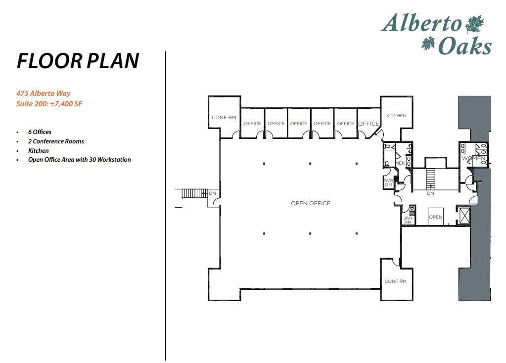 475 Alberto Way, Los Gatos, CA for lease Floor Plan- Image 1 of 1