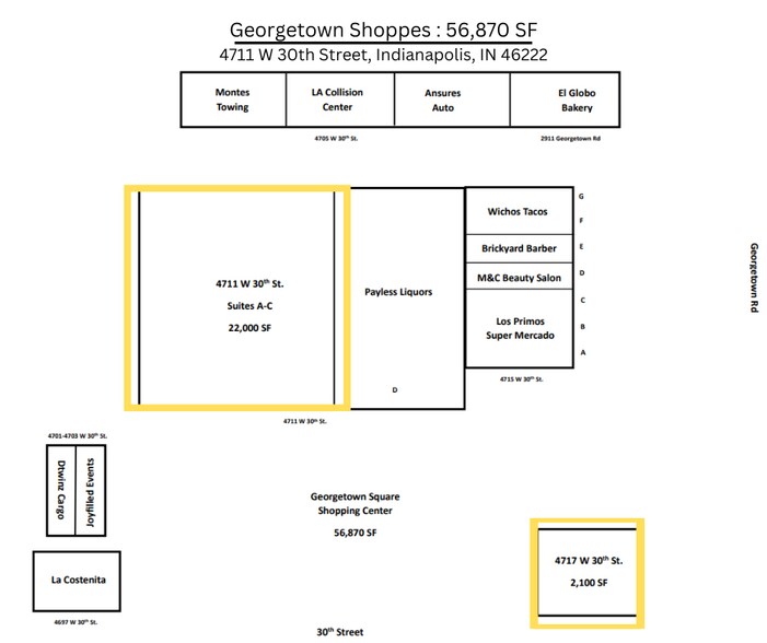 4717 W 30th St, Indianapolis, IN à louer - Plan d’étage - Image 3 de 4