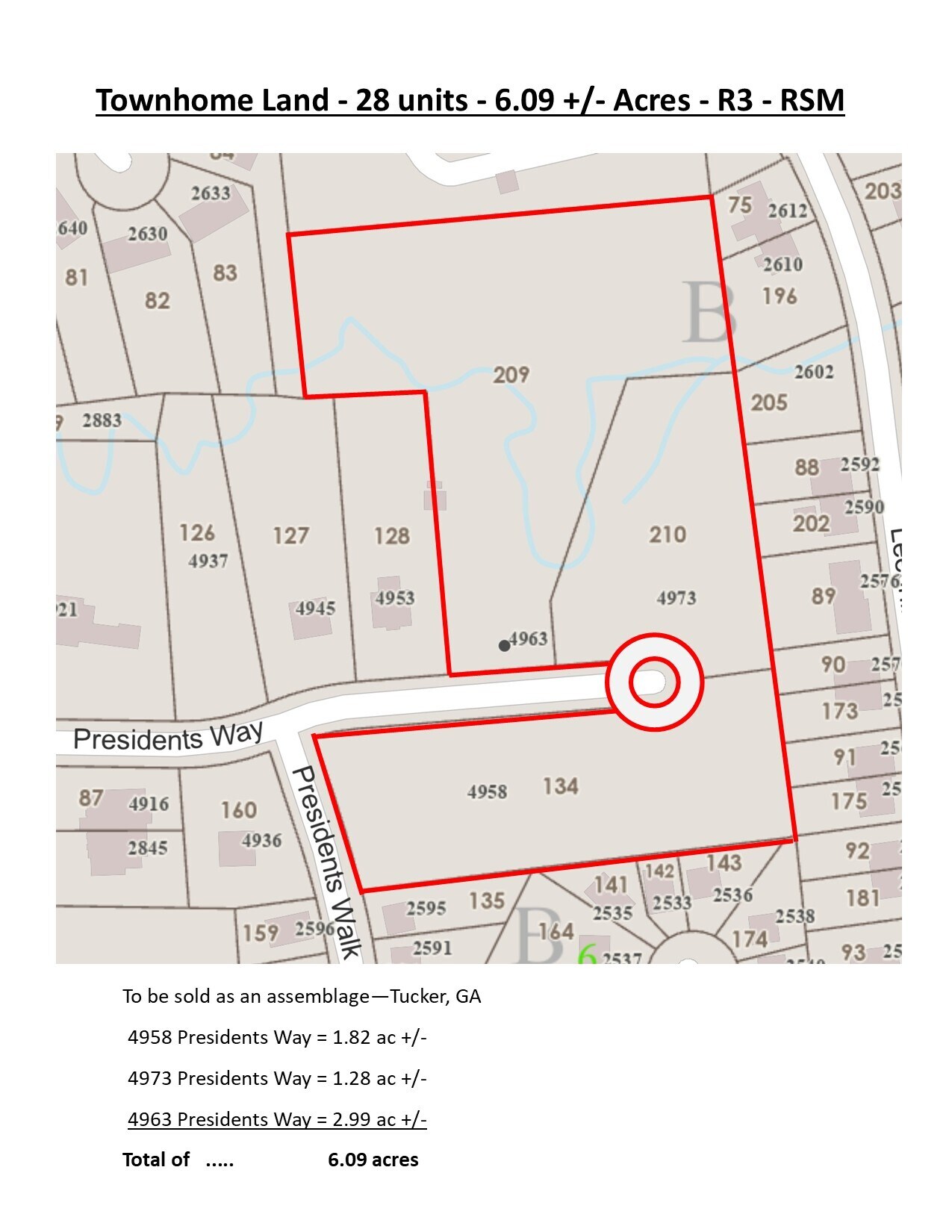4958 Presidents Way, Tucker, GA à vendre Plan cadastral- Image 1 de 1