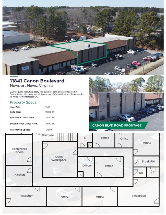 More details for 11839-11843 Canon Blvd, Newport News, VA - Flex for Lease