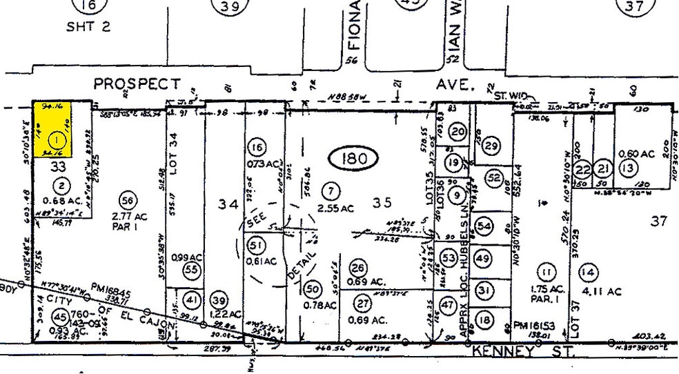 10017-10023 Prospect Ave, Santee, CA à louer - Plan cadastral - Image 3 de 7
