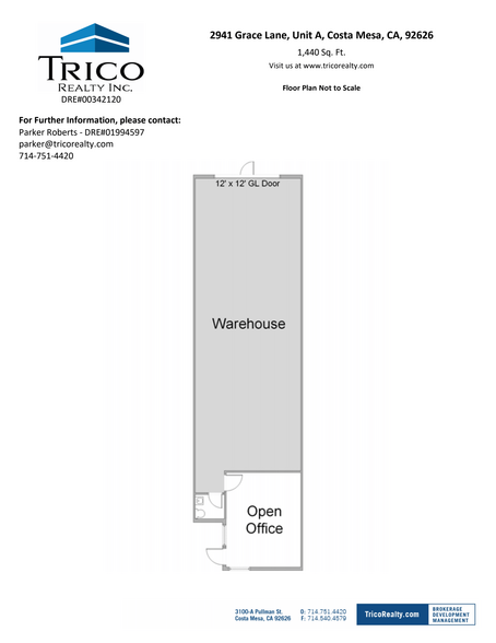 2930-2941 Grace Ln, Costa Mesa, CA for lease - Floor Plan - Image 2 of 2