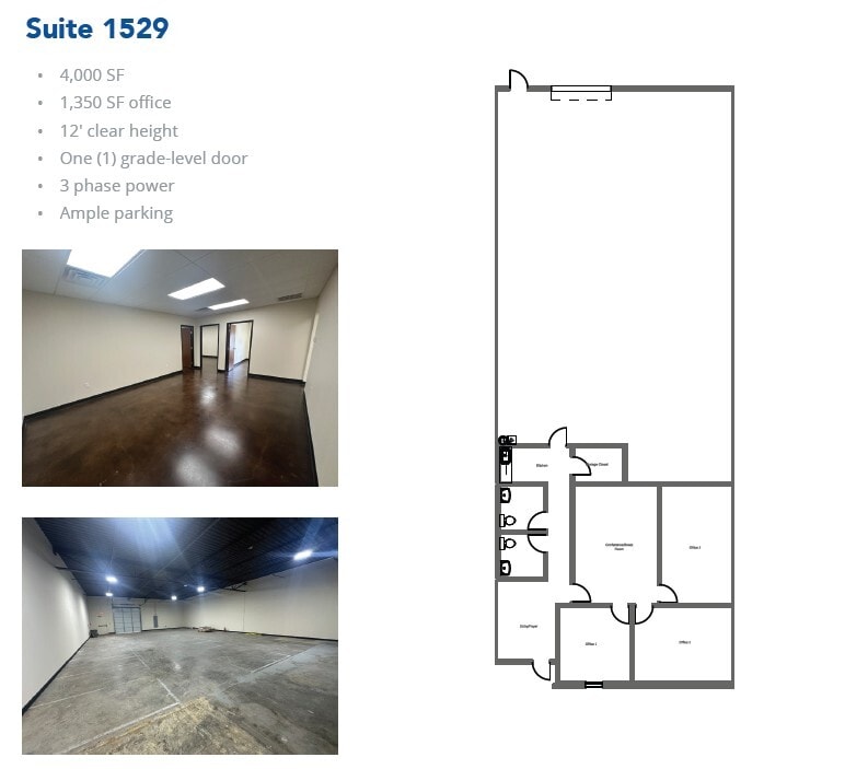 1509-1521 Central Park Dr, Hurst, TX à louer Plan d’étage- Image 1 de 1