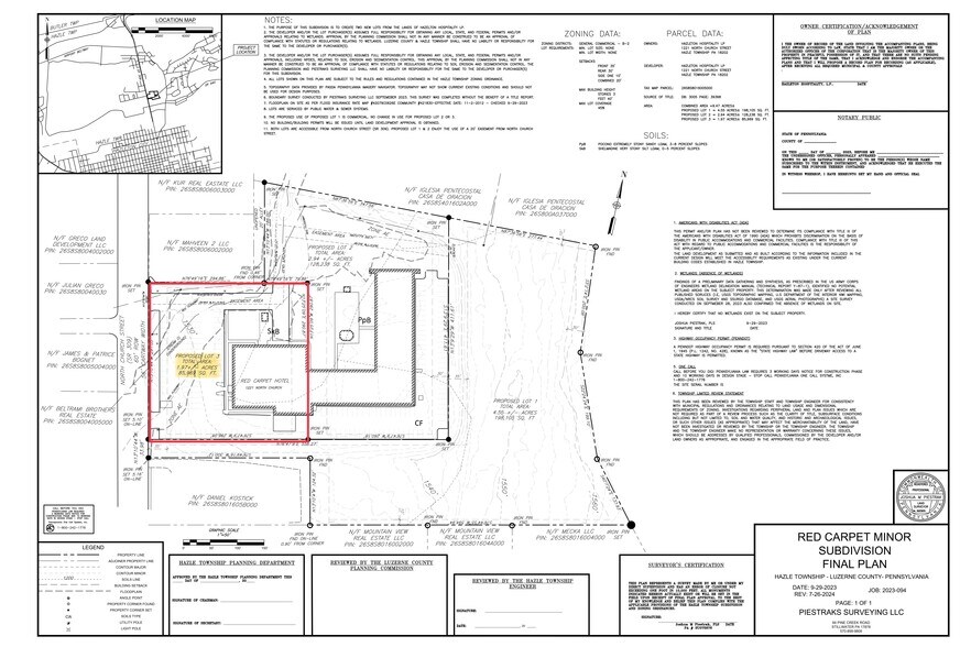 1221 N Church St, Hazle Township, PA à vendre - Plan de site - Image 2 de 2