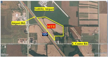 Airport Road, Goldsby, OK - aerial  map view