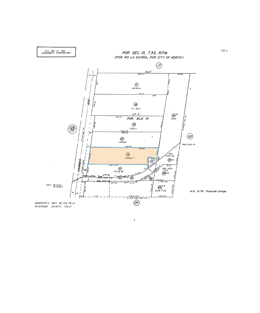 1665 Hamner Ave, Norco, CA à louer Plan cadastral- Image 1 de 2