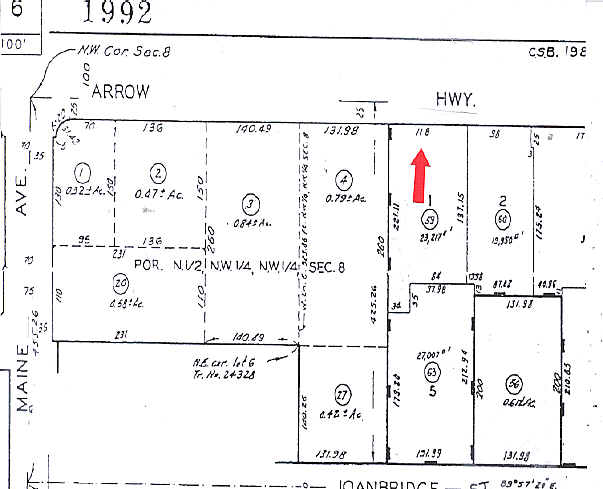 14506 Arrow Hwy, Baldwin Park, CA for lease - Plat Map - Image 2 of 4