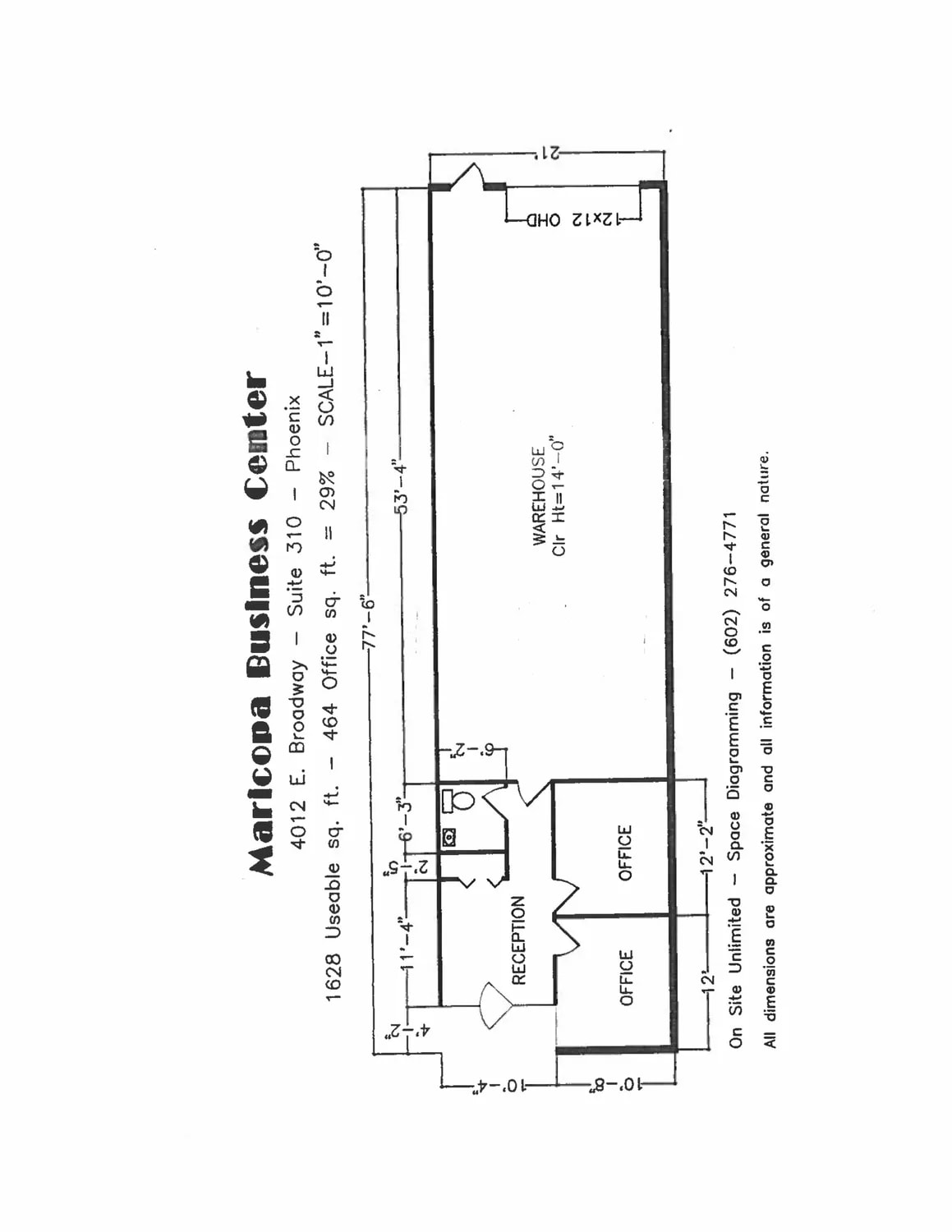 4014 E Broadway Rd, Phoenix, AZ for lease Floor Plan- Image 1 of 1
