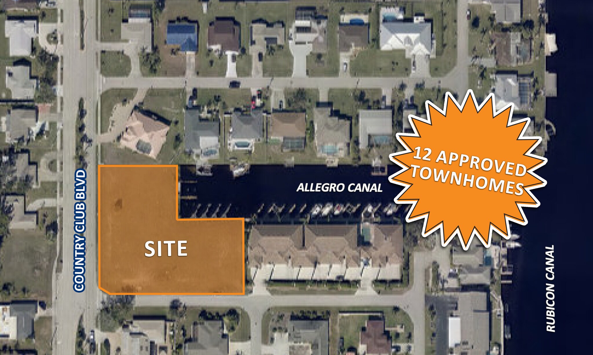 3523-3527 Country Club Blvd., Cape Coral, FL for sale Aerial- Image 1 of 6