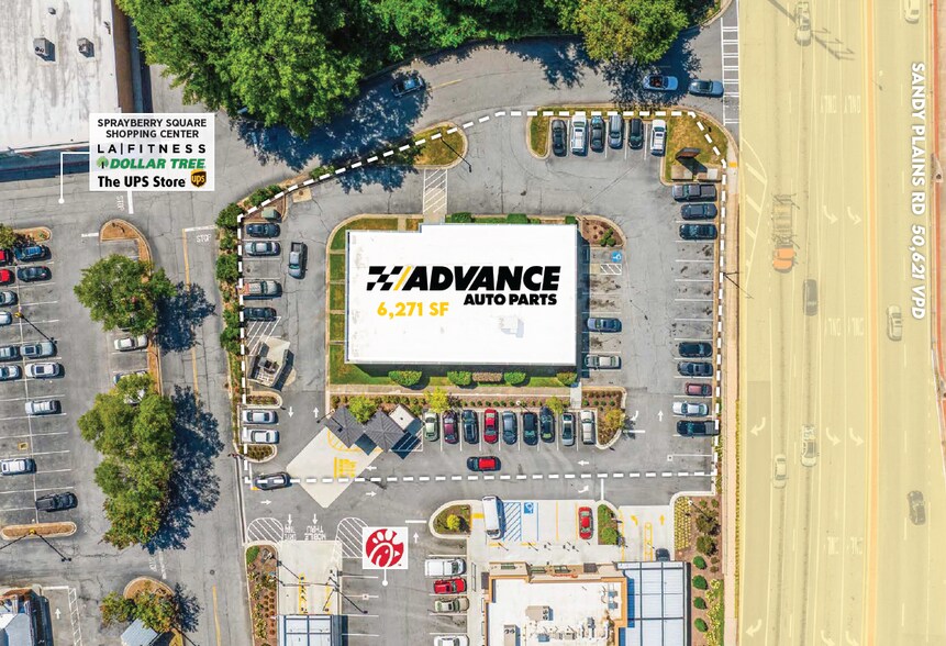 2520 Sandy Plains Rd, Marietta, GA à vendre - Photo du bâtiment - Image 2 de 5