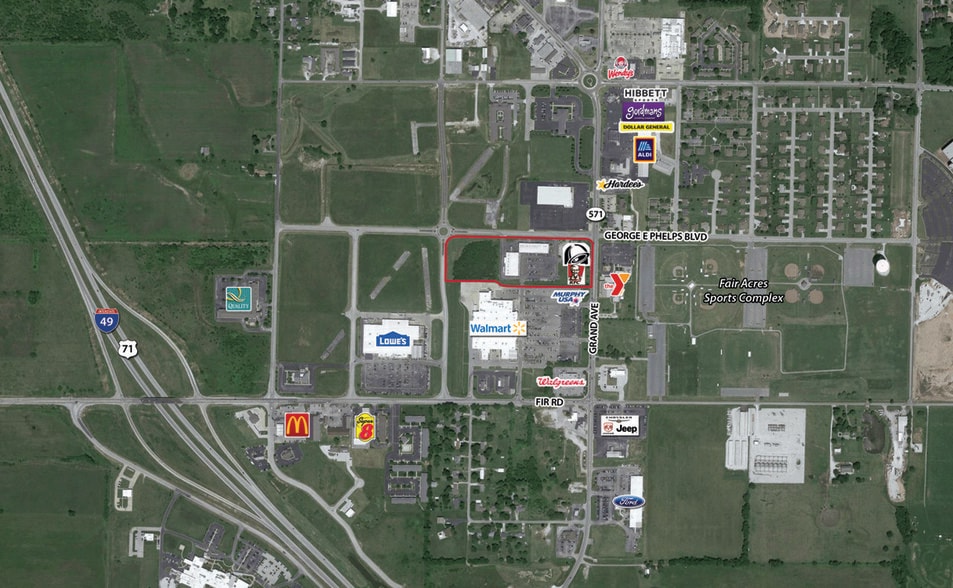 100-132 George E Phelps Blvd, Carthage, MO à louer - Aérien - Image 3 de 4