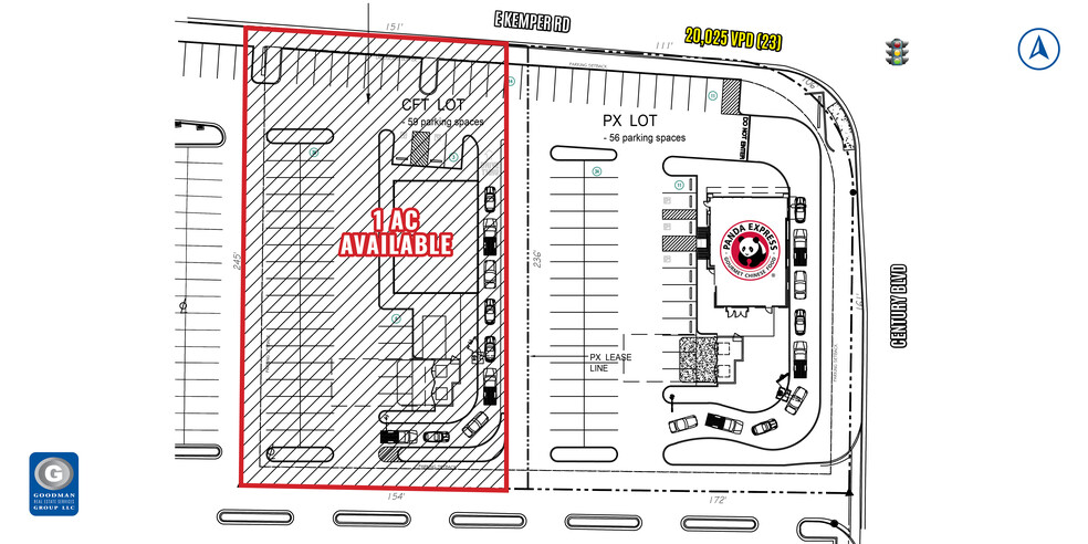 925 Kemper Rd, Cincinnati, OH à louer - Plan de site - Image 3 de 3