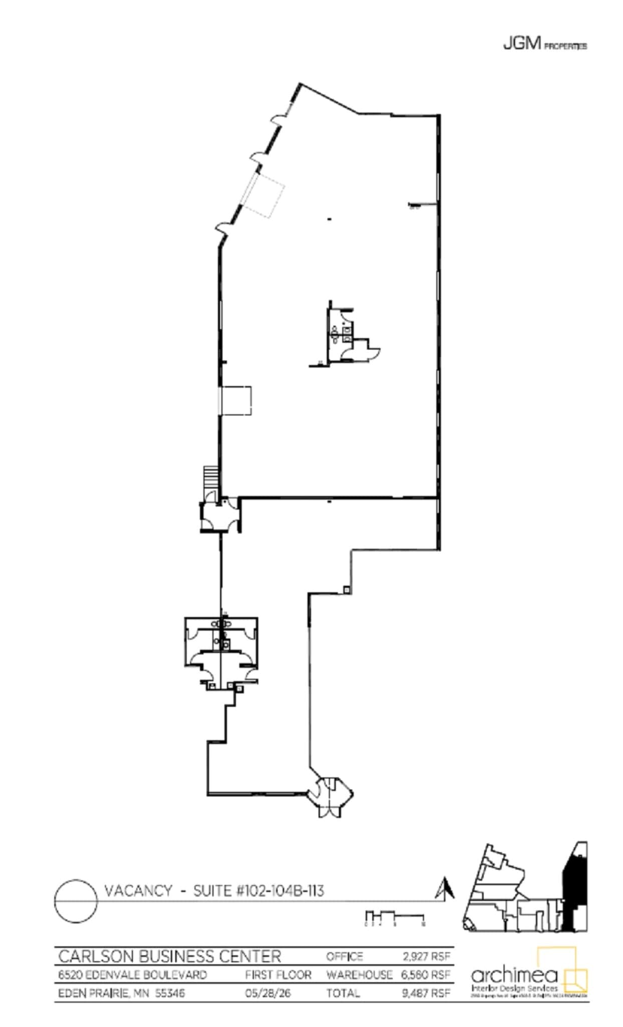 6520-6532 Edenvale Blvd, Eden Prairie, MN à louer Plan d’étage- Image 1 de 1