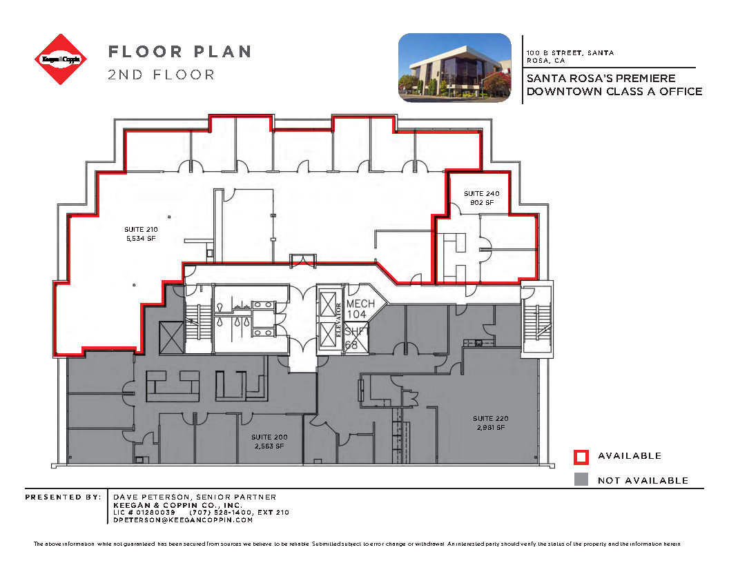 100 B St, Santa Rosa, CA for lease Floor Plan- Image 1 of 1