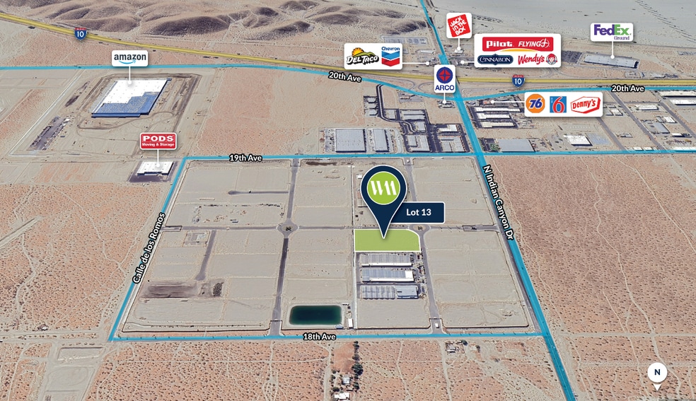 3.32-Acres N Indian Canyon Dr, Desert Hot Springs, CA for sale - Aerial - Image 3 of 3