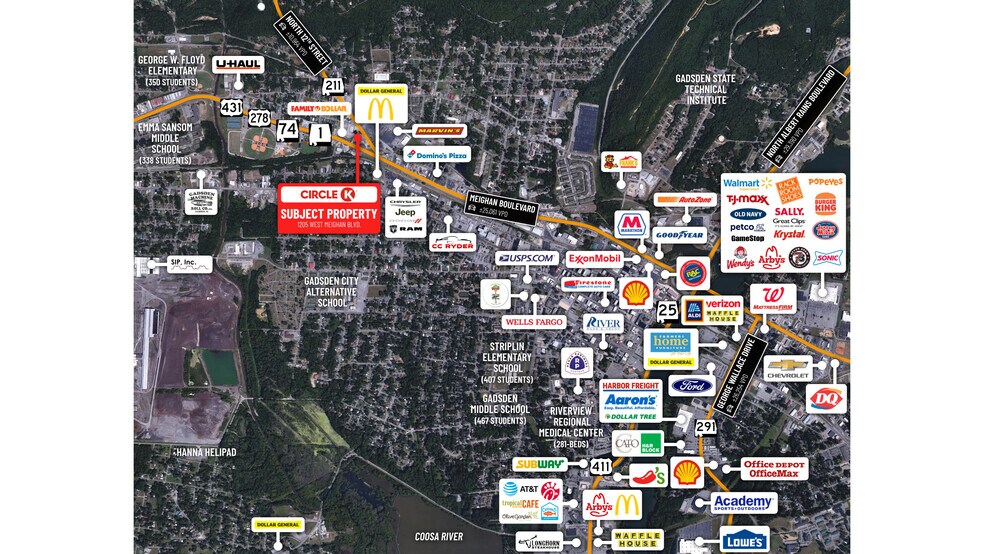 1205 W Meighan Blvd, Gadsden, AL à vendre - Photo du bâtiment - Image 3 de 5