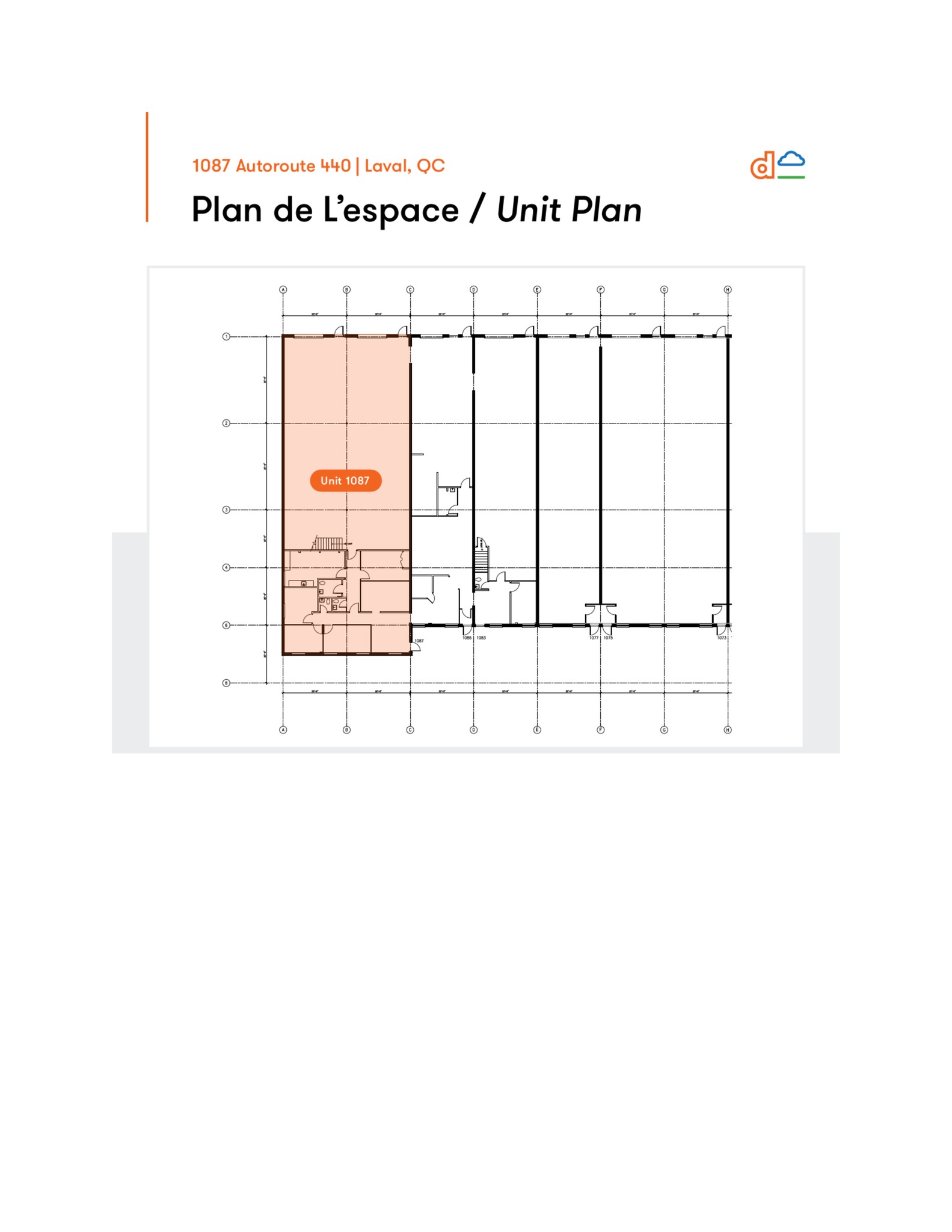 1025-1087 Autoroute 440, Laval, QC for lease Site Plan- Image 1 of 1