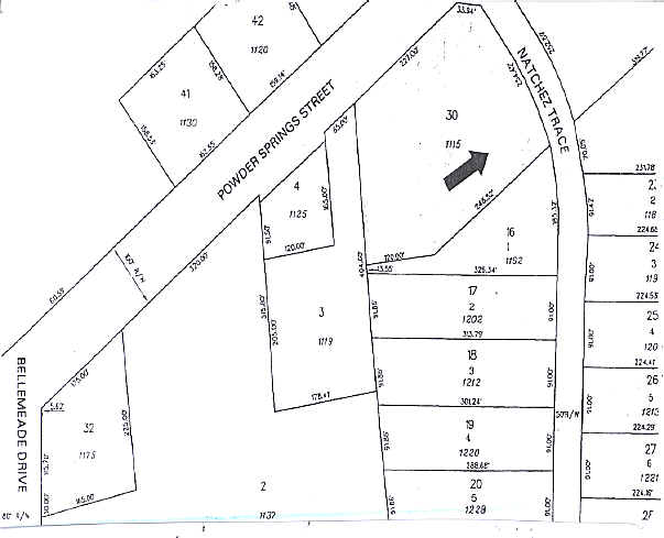 1115 Powder Springs Rd SW, Marietta, GA à louer - Plan cadastral - Image 2 de 12