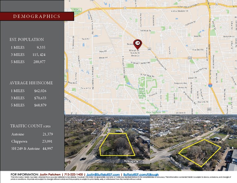 SW Corner of Antoine Dr. & Killough St, Houston, TX for sale - Building Photo - Image 3 of 6